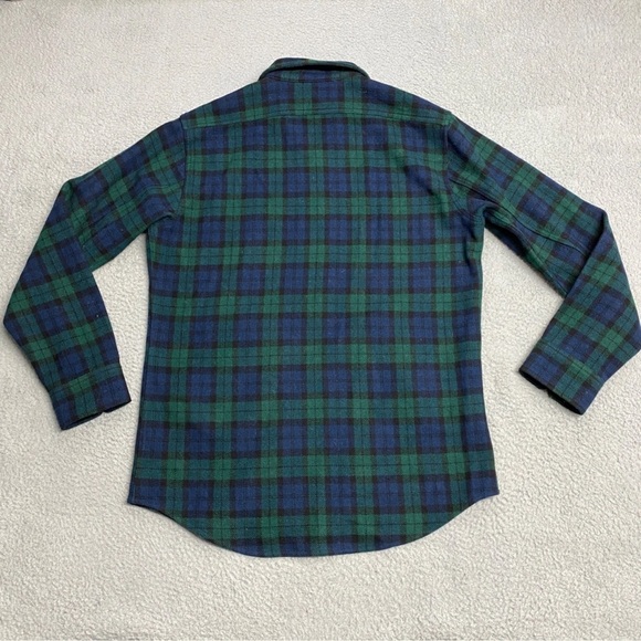 TAYLOR STITCH Jacket Mens 40 Coit Coat Blackwatch Tartan Plaid Blue Green - Picture 4 of 5